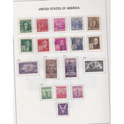 598 - STAMPS USA Used Collection in three DAVO albums , mainly 1950's onwards but some earlier material