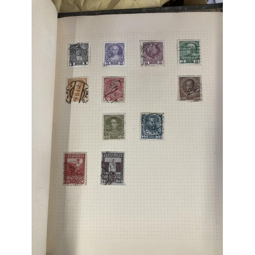 83 - STAMPS : Mixed box of stamp albums, loose stamps and stock books