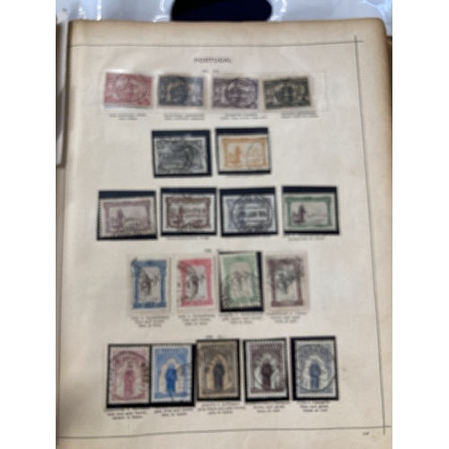 65 - STAMPS : Rather Tatty old all world album but lots of early material all pre 1920's, good early Spai... 