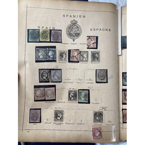 65 - STAMPS : Rather Tatty old all world album but lots of early material all pre 1920's, good early Spai... 