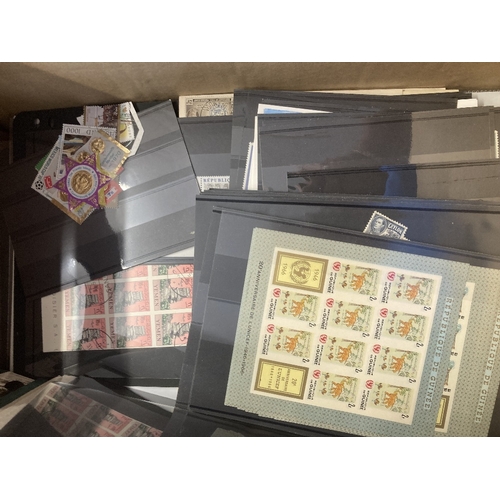 109 - STAMPS : WORLD, box with albums, stockcards, covers etc with many 100s to sort. Good value!