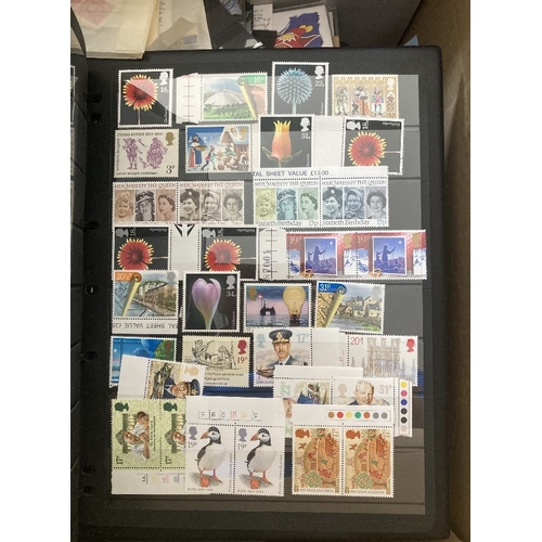 238 - STAMPS GREAT BRITAIN : Box with stamps & covers from all periods incl some mint face value stamps. G... 