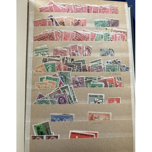 56 - STAMPS: BRITISH COMMONWEALTH, box with eight albums or stockbooks. A useful assortment of material c... 