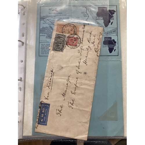 174 - STAMPS POSTAL HISTORY : KENYA, box with commercial airmail covers and a few first flights. Ranging f... 