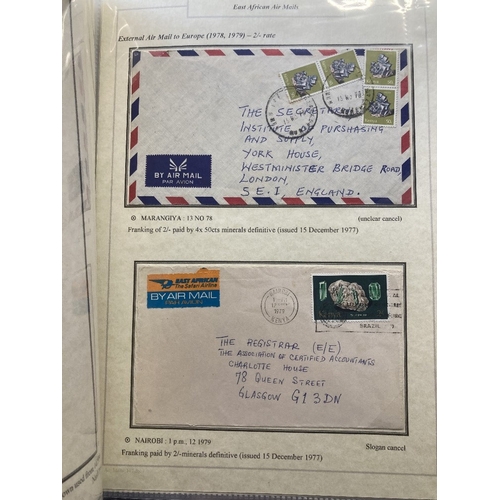 174 - STAMPS POSTAL HISTORY : KENYA, box with commercial airmail covers and a few first flights. Ranging f... 