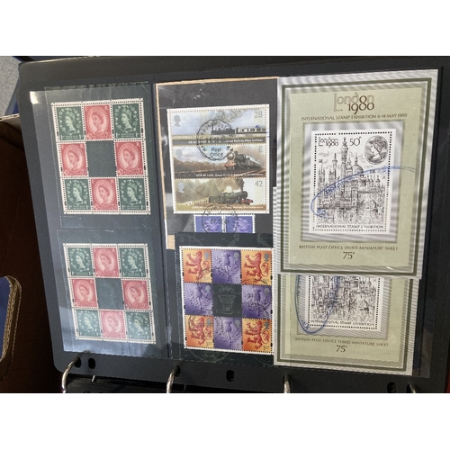 233 - STAMPS GREAT BRITAIN : Box with various albums, stockbooks & stockcards etc. Useful used QV, EDVII &... 