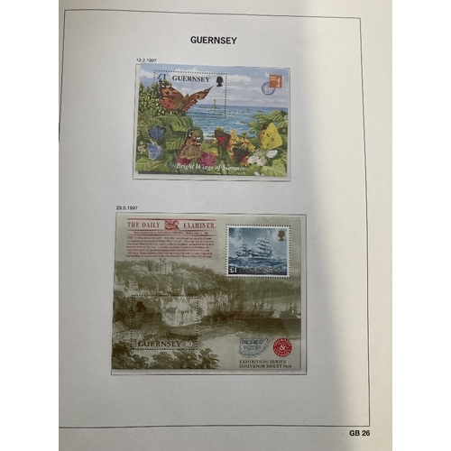 352 - STAMPS CHANNEL ISLANDS : Three boxed Davo printed albums with U/M issues from Jersey, Guernsey and A... 