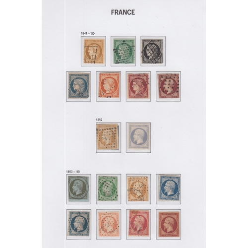 455 - STAMPS FRANCE : A comprehensive 1849 to 1950 mint or used collection in a hingeless Davo printed alb... 