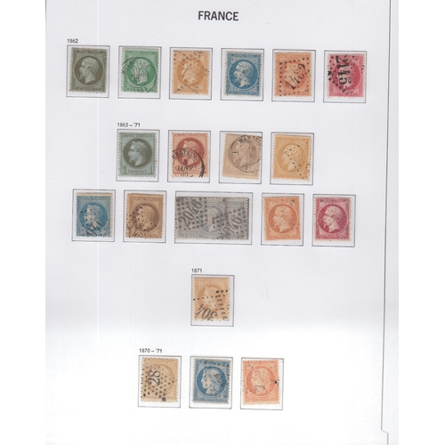 455 - STAMPS FRANCE : A comprehensive 1849 to 1950 mint or used collection in a hingeless Davo printed alb... 