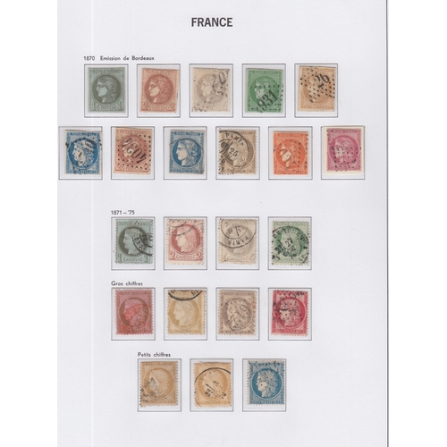 455 - STAMPS FRANCE : A comprehensive 1849 to 1950 mint or used collection in a hingeless Davo printed alb... 