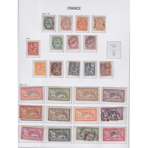 455 - STAMPS FRANCE : A comprehensive 1849 to 1950 mint or used collection in a hingeless Davo printed alb... 