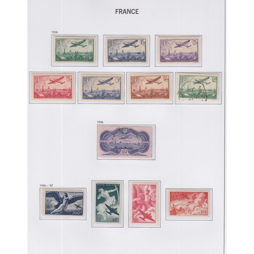 455 - STAMPS FRANCE : A comprehensive 1849 to 1950 mint or used collection in a hingeless Davo printed alb... 