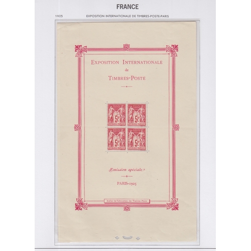 455 - STAMPS FRANCE : A comprehensive 1849 to 1950 mint or used collection in a hingeless Davo printed alb... 