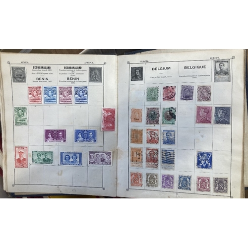 88 - STAMPS : Mixed box of albums, mint GB stamps and many old albums, finds to be had, a quick lot throu... 