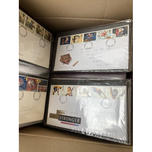 322 - STAMPS FIRST DAY COVERS : Various albums of First day covers in large box