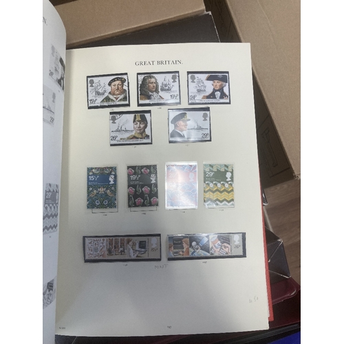 147 - CHARITY STAMPS : Eleven albums, with World stamps mainly boxed spring-back albums, being sold on beh... 