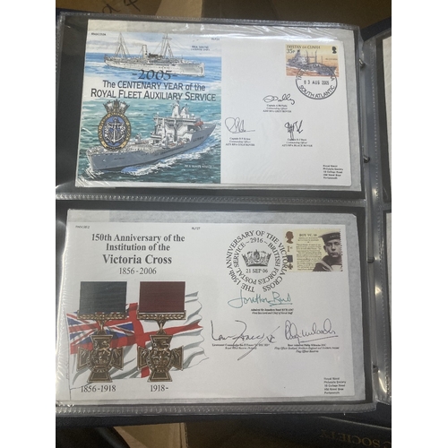 152 - STAMPS POSTAL HISTORY : Seven albums of Royal Navy covers, mostly signed with lots of better signatu... 