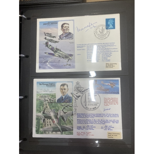 153 - STAMPS POSTAL HISTORY : Large box of RAF and Bomber Command covers, many signed  including one signe... 