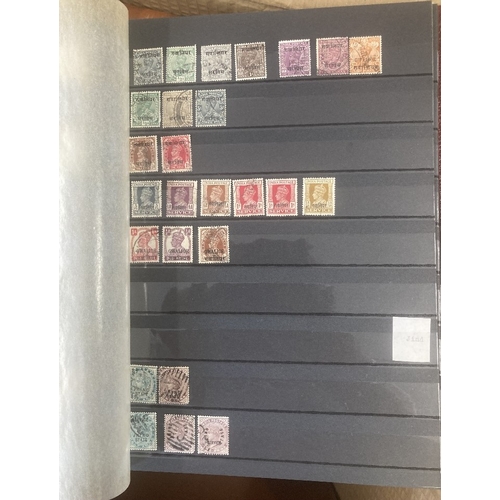 41 - STAMPS : BRITISH COMMONWEALTH, large box with 17 stockbooks with a good range of mint or used issues... 