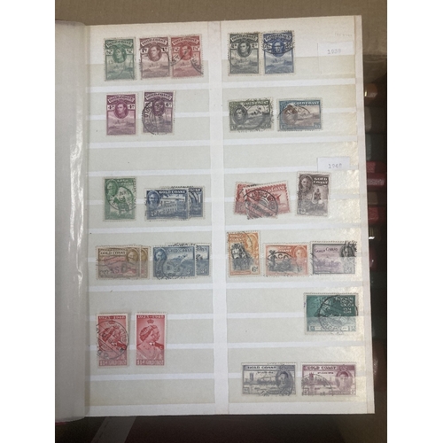 41 - STAMPS : BRITISH COMMONWEALTH, large box with 17 stockbooks with a good range of mint or used issues... 