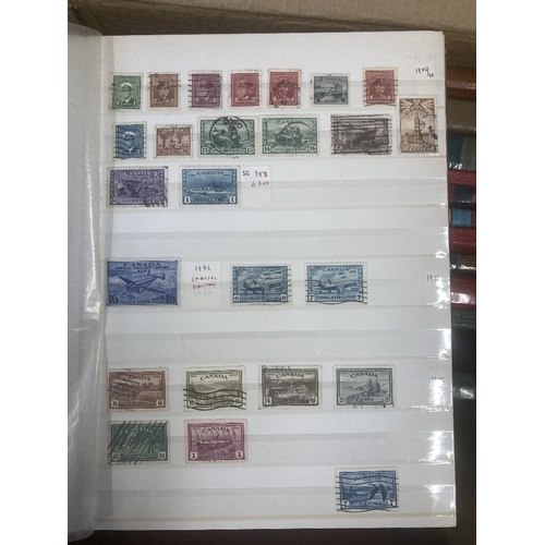 41 - STAMPS : BRITISH COMMONWEALTH, large box with 17 stockbooks with a good range of mint or used issues... 