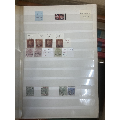 41 - STAMPS : BRITISH COMMONWEALTH, large box with 17 stockbooks with a good range of mint or used issues... 