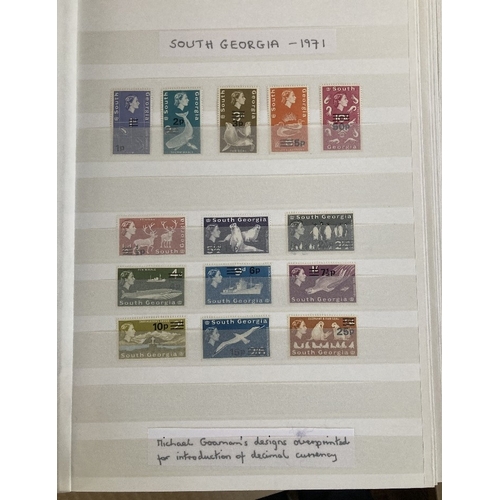 42 - STAMPS : WORLD, box with 13 albums or stockbooks, with lots of Commonwealth material with useful Aus... 