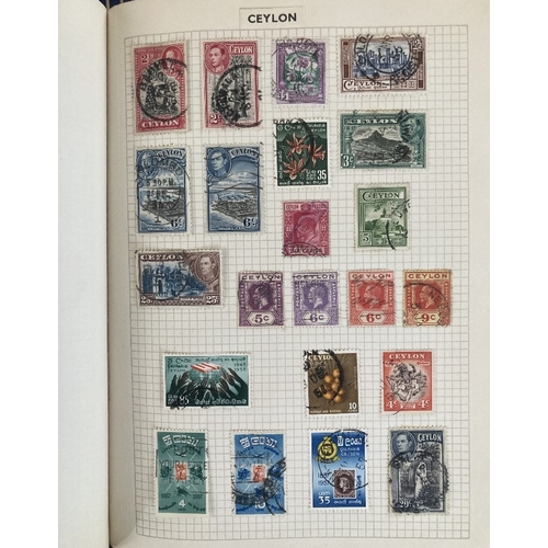 42 - STAMPS : WORLD, box with 13 albums or stockbooks, with lots of Commonwealth material with useful Aus... 