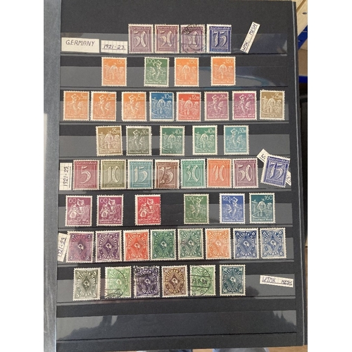 80 - STAMPS : Small mixed box of All World stock books and albums, mainly European stamps