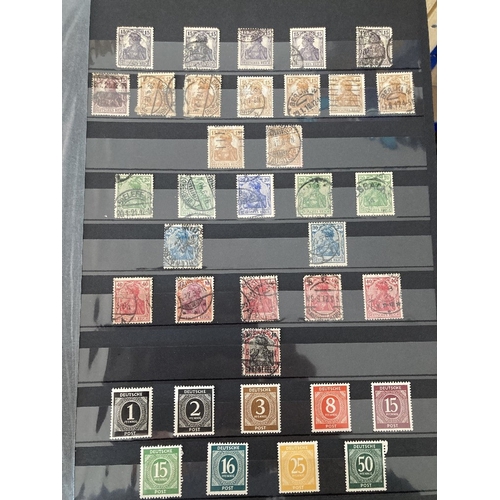 80 - STAMPS : Small mixed box of All World stock books and albums, mainly European stamps