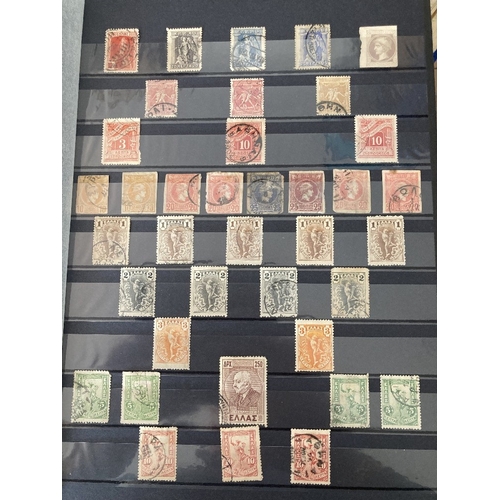 80 - STAMPS : Small mixed box of All World stock books and albums, mainly European stamps