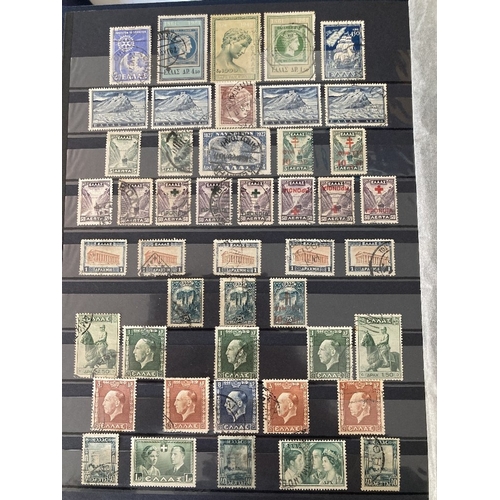 80 - STAMPS : Small mixed box of All World stock books and albums, mainly European stamps