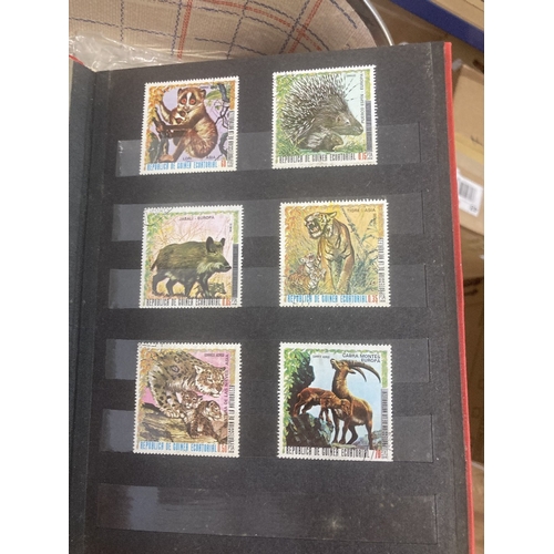 91 - STAMPS : Old suitcase full of various old albums and stock books , go on have a rummage ! or empty o... 