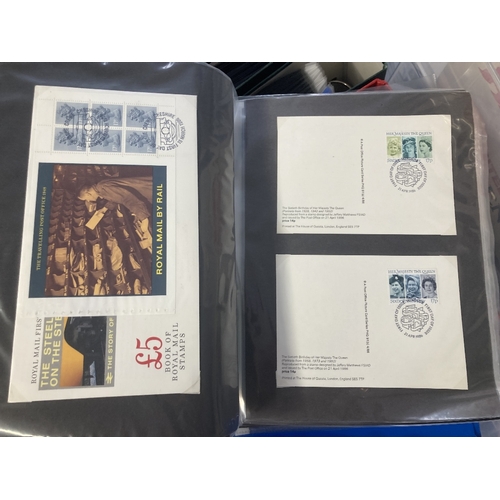 327 - STAMPS FIRST DAY COVERS :Large plastic tub with albums of FDC's mainly 1980's onwards