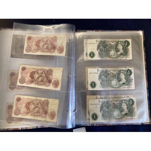 34 - BANK NOTES : Collection of used GB and World Bank notes values to 10/- (45)