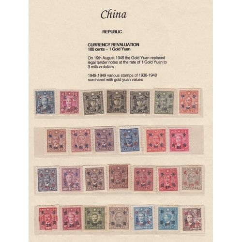 425A - STAMPS CHINA : 1912 to 1948 mint and used collection in a binder, with a selection of 1913 London & ... 