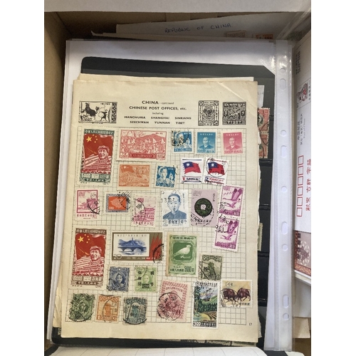 431 - STAMPS CHINA : Small box of pages, covers, stock cards etc . a great sorting lot