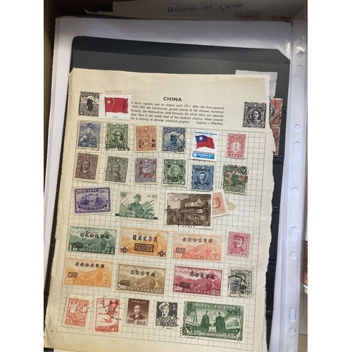 431 - STAMPS CHINA : Small box of pages, covers, stock cards etc . a great sorting lot