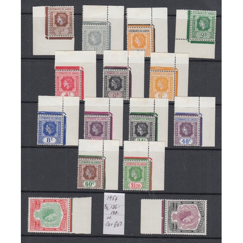 539 - STAMPS LEEWARD 1954 unmounted mint set to $4.80 sg 126-140