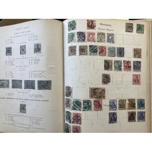 84 - STAMPS : Two old Imperial Albums, sparsely filled, plus smaller World Album and some FDC;s