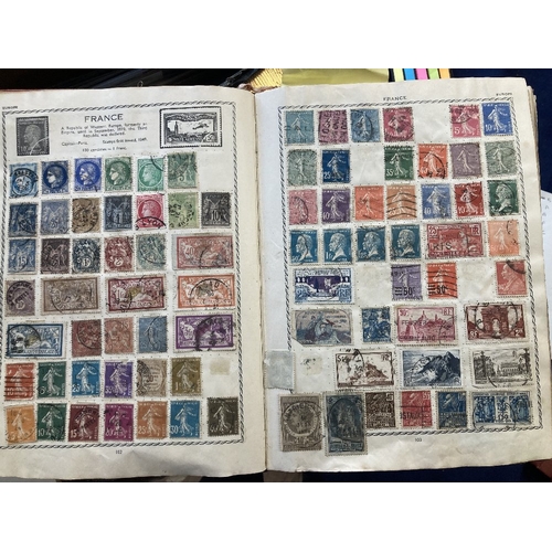 84 - STAMPS : Two old Imperial Albums, sparsely filled, plus smaller World Album and some FDC;s