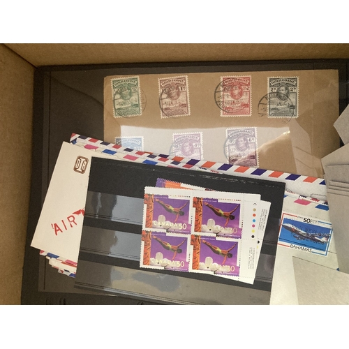 108 - STAMPS : BRITISH COMMONWEALTH, box with stamps & covers from many countries and all periods. Needs c... 