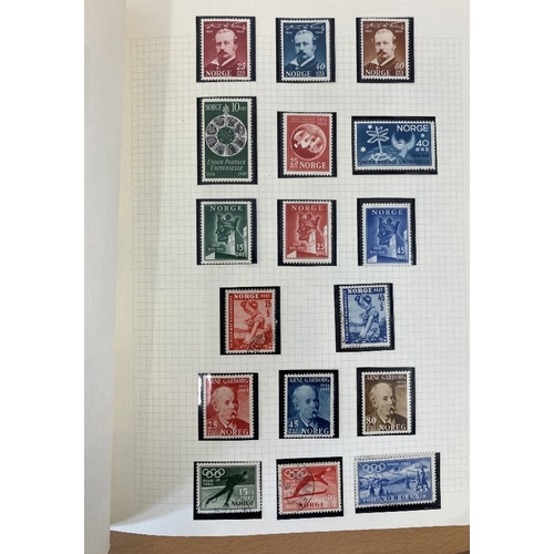 119 - STAMPS : Two albums of Scandinavia mixture of mint and used, Norway, Sweden, Denmark, Finland, and I... 