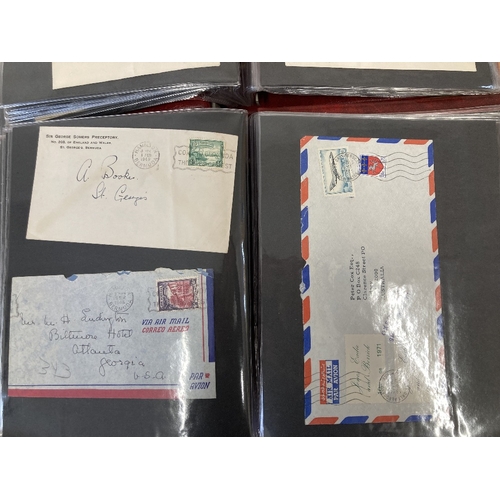 160 - STAMPS POSTAL HISTOIRY : WORLD, two cover albums with 155 covers, cards, postal stationery etc. Much... 