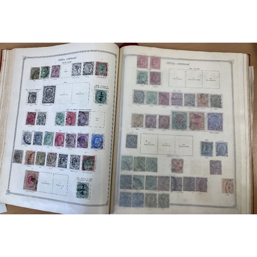 55 - STAMPS : BRITISH COMMONWEALTH, Ideal Vol 1 & Vol 2 printed albums, each with a splattering of mint &... 