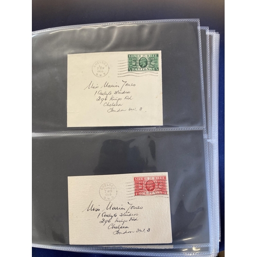 320 - STAMPS FIRST DAY COVERS : Album of mainly pre 1970 FDC's including 1935 Jubilee, 1948 Wedding etc, a... 