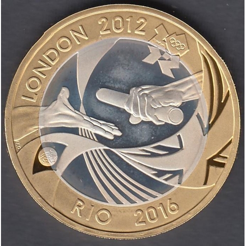 18 - COINS : 2012 London handover to Rio Silver Proof £2 coin in display case with cert, Sterling silver ... 