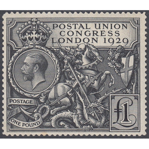 364 - STAMPS GREAT BRITAIN 1929 PUC £1 very lightly mounted mint example slight gum tone SG 438