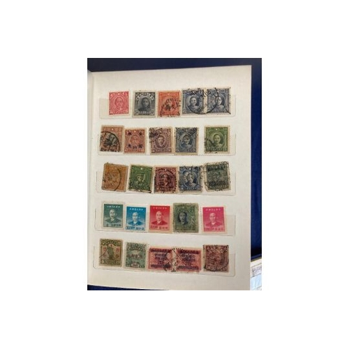 80 - STAMPS : Three small stockbooks of old World stamps, including some China