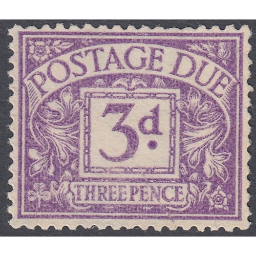 350 - STAMPS GREAT BRITAIN 1924 3d Violet postage due PRINTED ON GUM SIDE, lightly mounted SG D14a